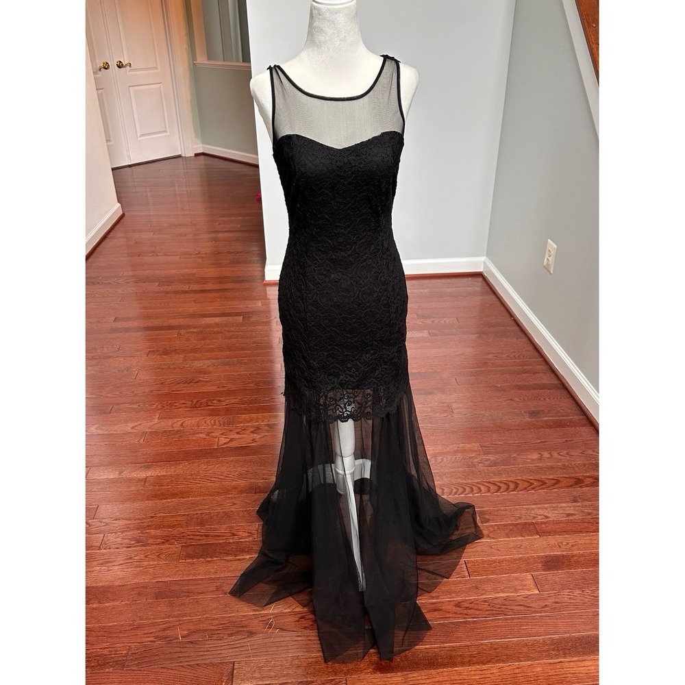 Vintage Y2K Gothic Vania 38 Black Tulle Gown Dress - Monster High Trashy Punk - Picture 3 of 8